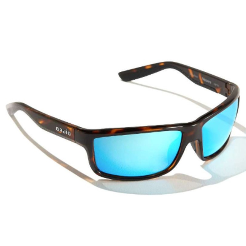 Bajio Nippers Sunglasses Dark Tortoise Gloss Frame/Blue Glass Lens