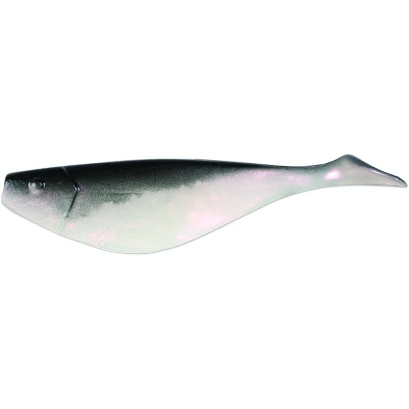 GOT-CHA Shad Body Fishing Lure, 9″, 25pk, White Pearl/Black Back
