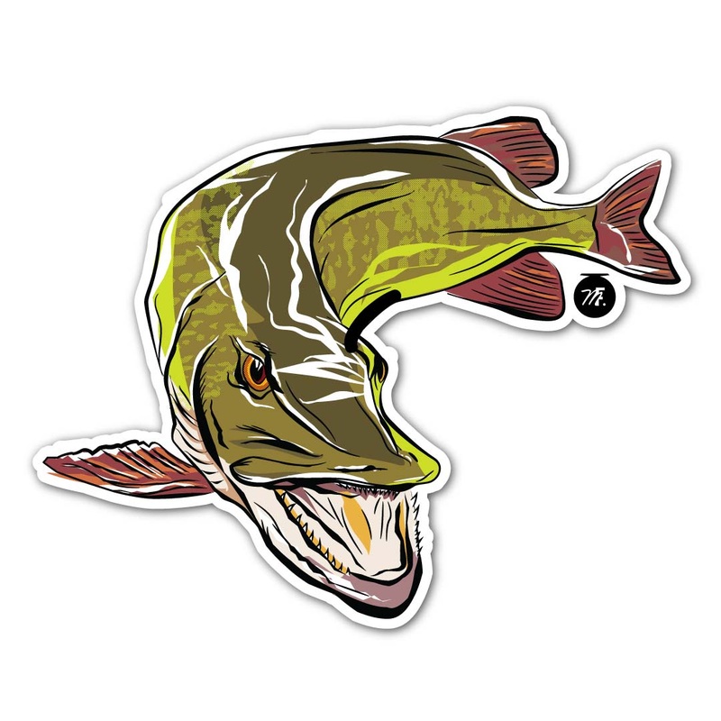 Musky Fool Mean Mama Sticker Medium