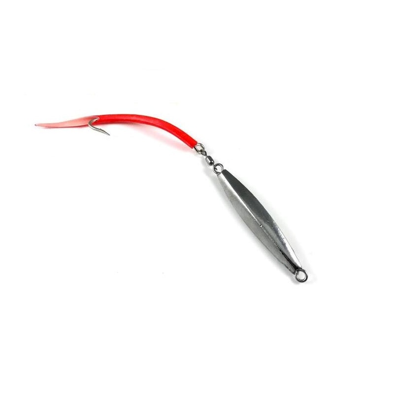 Run Off Lures Smooth Diamond Jig w/Heavy Duty Hooks Red 1 1/2oz