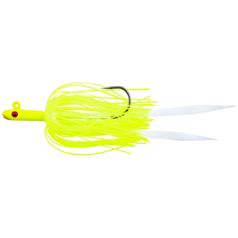 Tsunami Glass Minnow with Silicon Skirt Teasers Size: 3/8 oz – Color: Chartreuse
