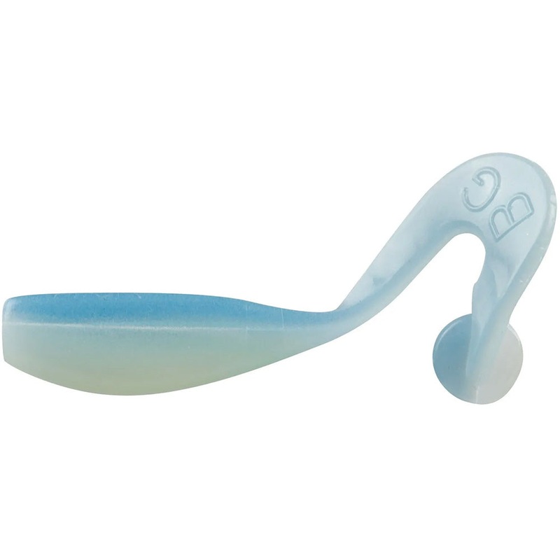 Bobby Garland MoGlo Stroll’r Swimming Curlytail Soft Plastic – 2.5 Inch Blue Ghost 2.5 inch – 12 pack