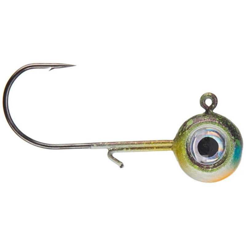 VMC Neon Moon Eye Jig Head 4pk 1/4 Yellow Perch