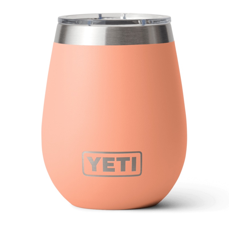 YETI RAMBLER 10OZ WINE TUMBLER WITH MAGSLIDER LID PEACH