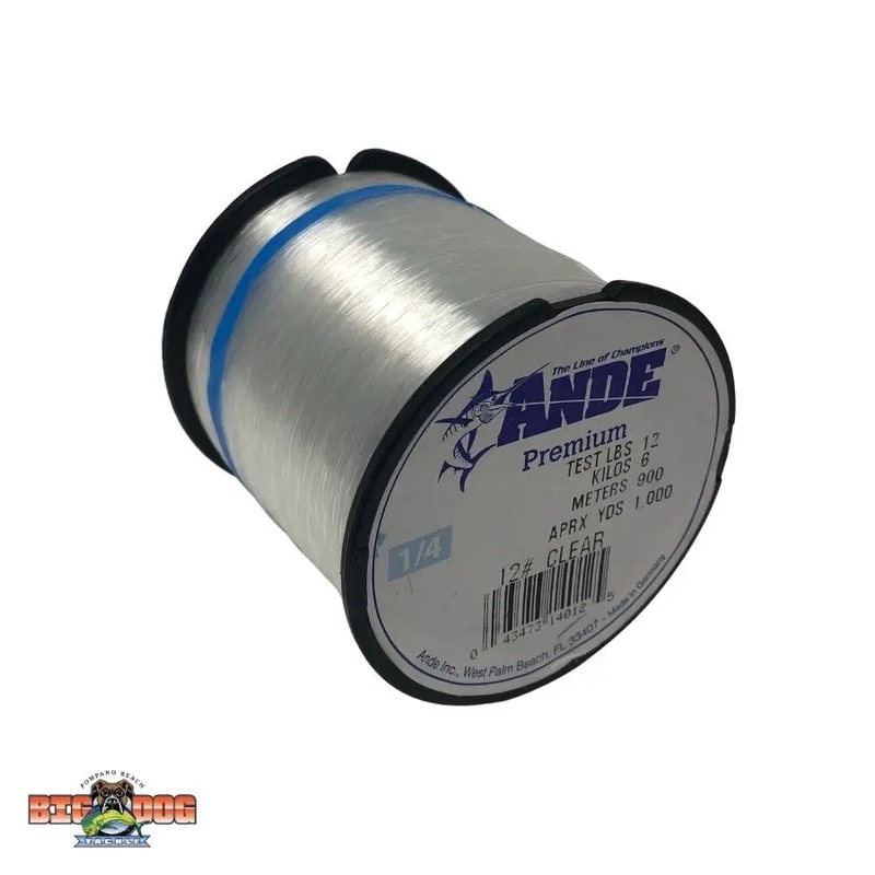 ANDE PREMIUM MONO LINE 1/4LB SPOOL CLEAR 6lb (1850yds)