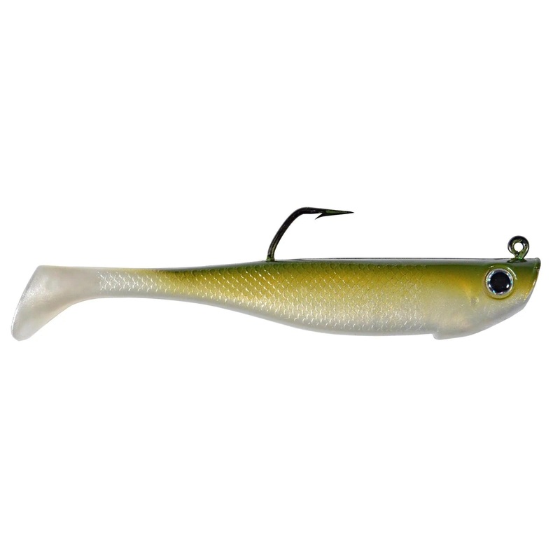 Hogy Pro Tail Paddles Length: 5.5″ / Weight: 2 oz Olive