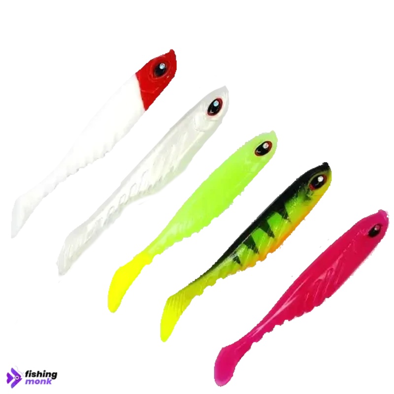 Lucana Cheeto Shade Soft Fishing Lure | Size: 9/10cm | 3pcs/pk 10cm 9g Red Head