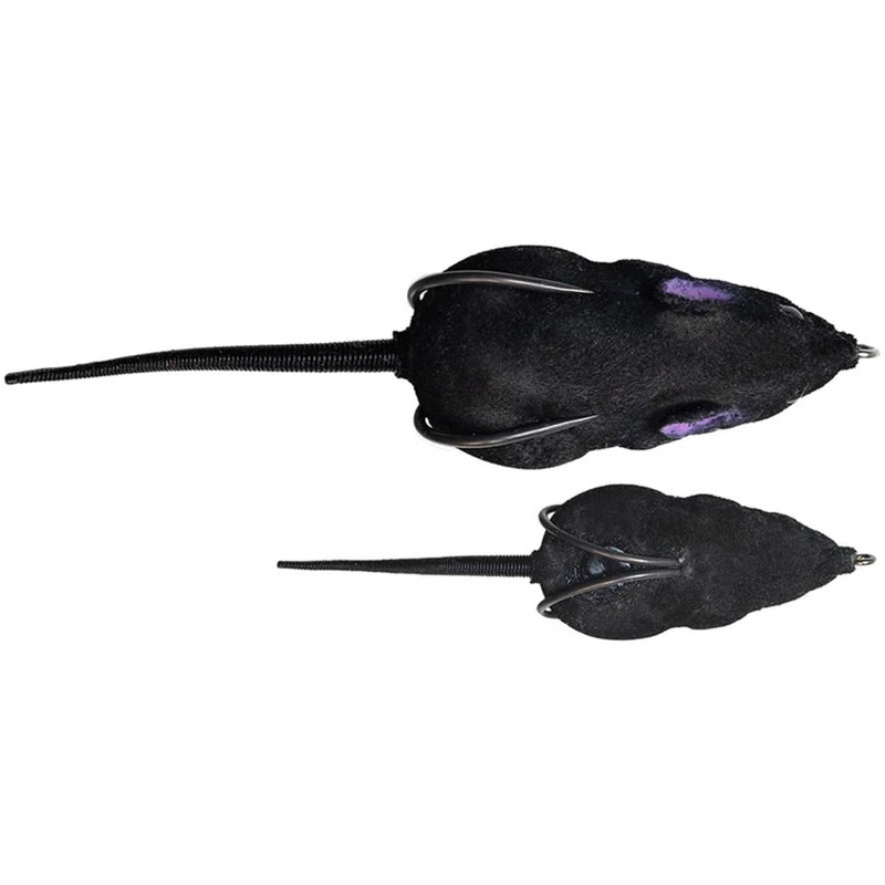 Lunkerhunt Furenzy Mouse – 3 Inch Black 3 inch – 3/4 oz