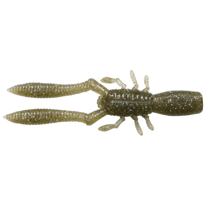 Megabass Bottle Shrimp 4 inch Soft Plastic Creature Bait USA Green Pumpkin Blue