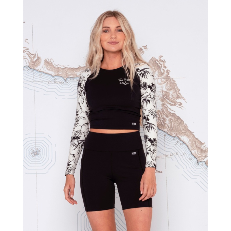 SALTY CREW FIND REFUGE RASHGUARD JADE CAMO L