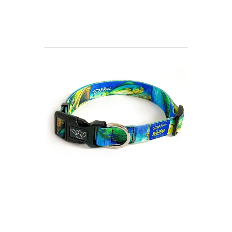 SALTY PAWS DOG COLLAR MAHI PRINT S