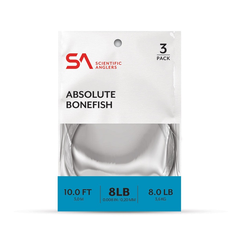 Scientific Anglers Absolute Bonefish Leader 3-Pack 10′ 8lb