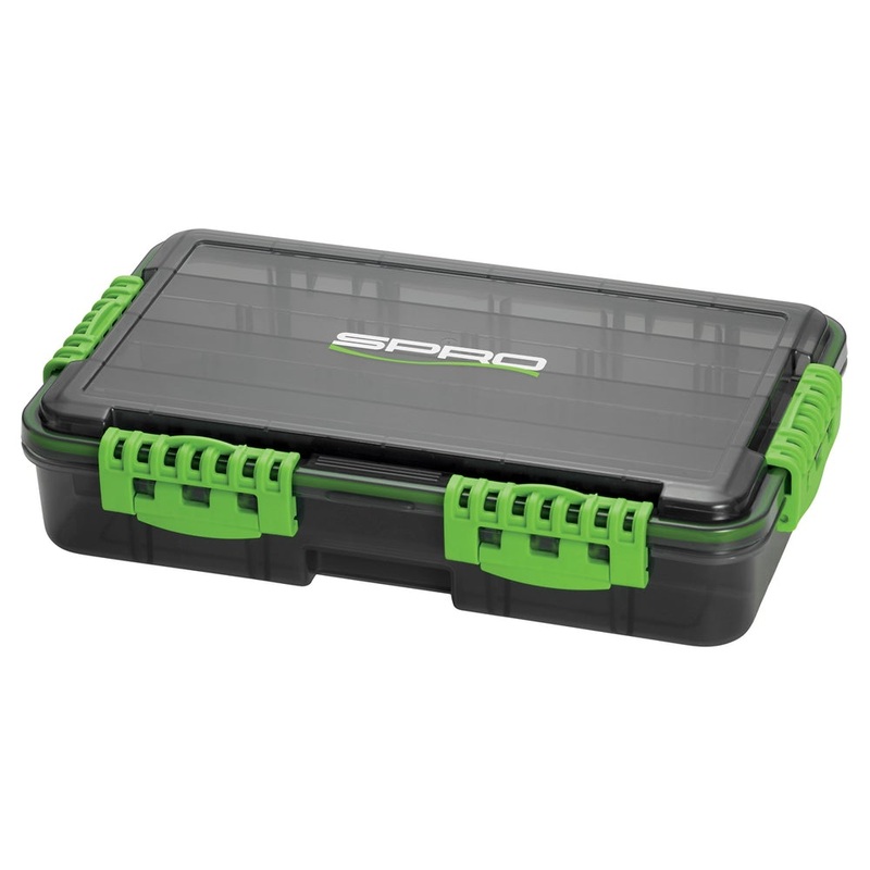 SPRO 3700D Waterproof Tackle Box Deep SPRO WP Box 3700D Black/Green Tackle Box