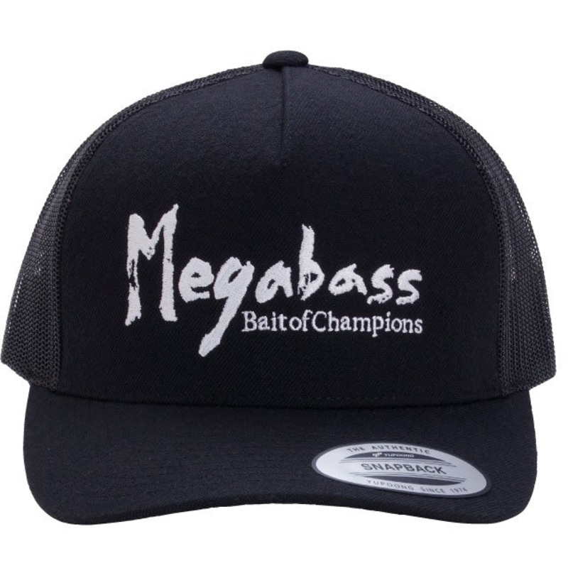 Megabass Brush Trucker Hat Megabass Brush Trucker Hat – Black/White