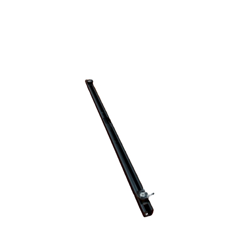 Extrusion Aluminum Groove Black 20″ Straight, Square Ends