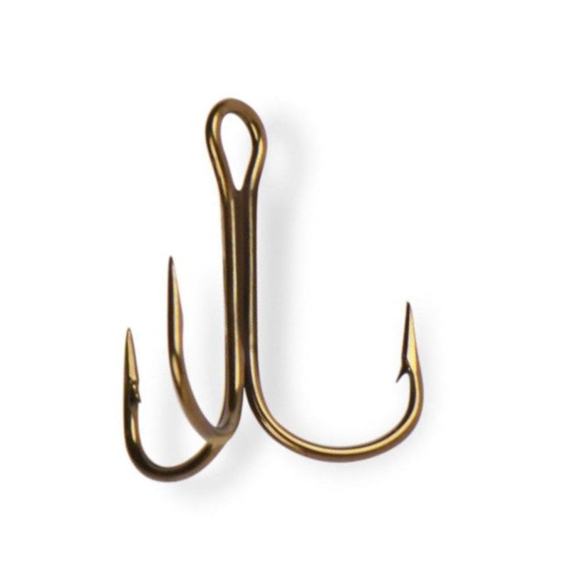 Mustad 35647 Bronze Freshwater Round Bend Treble Hook 14 25 pack