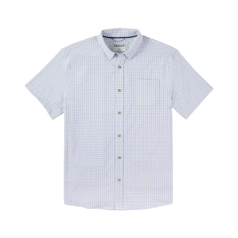 Poncho M’s The Jubilee Slim Blue and Grey Plaid S