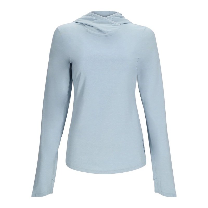 SIMMS WOMEN’S SOLARFLEX HOODY Steel Blue Heather – Small