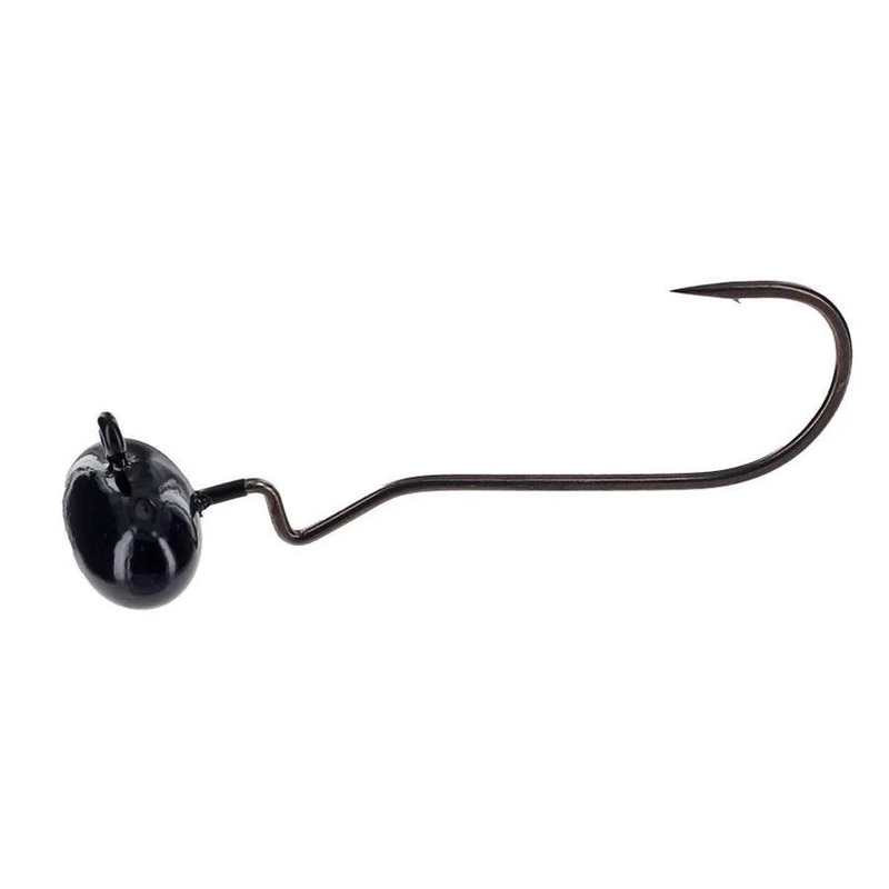 Spro Gamakatsu Skip Gap Shakey Head Football Jig Head (3 Pk) 1/4oz 3/0 Black
