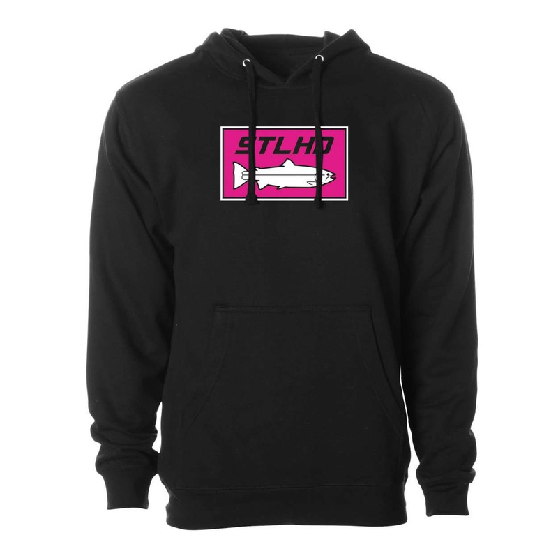 STLHD Men’s Neon Pink Black Standard Hoodie SM
