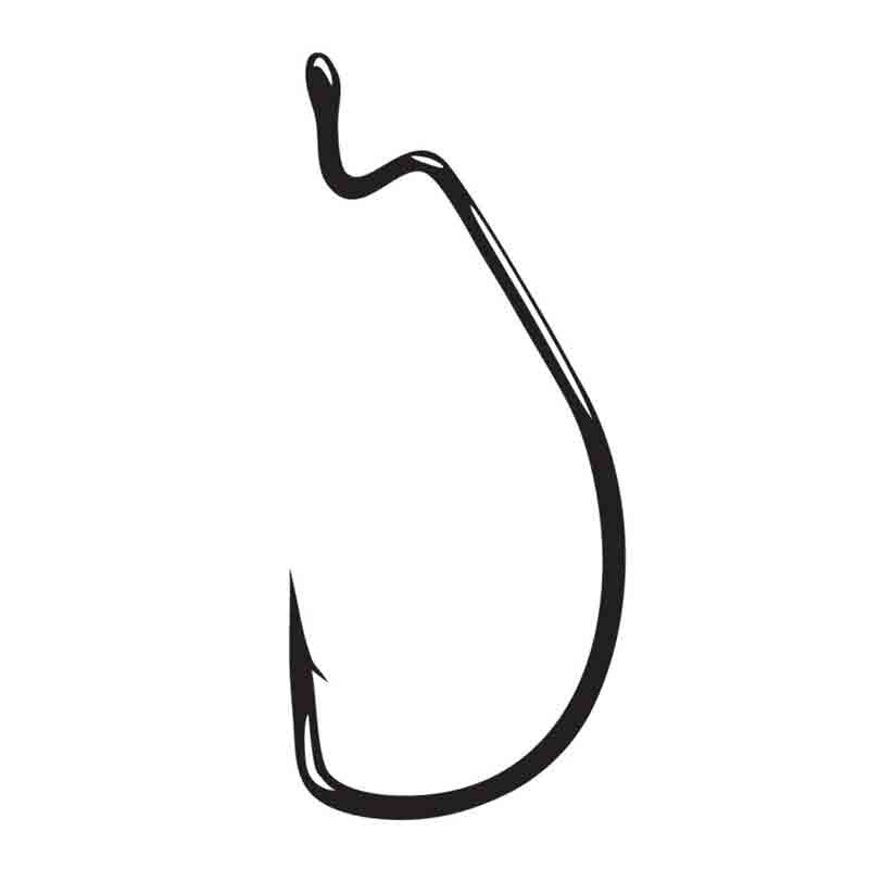 GAMAKATSU SUPERLINE OFFSET SHANK EWG WORM HOOK Size 2/0