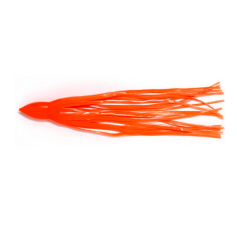 Orange Octopus Lure Skirt 6.5″