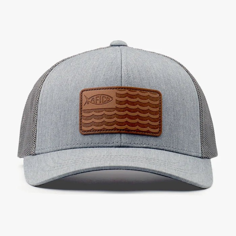 Aftco Canton Low Profile Trucker Hat Gray heather