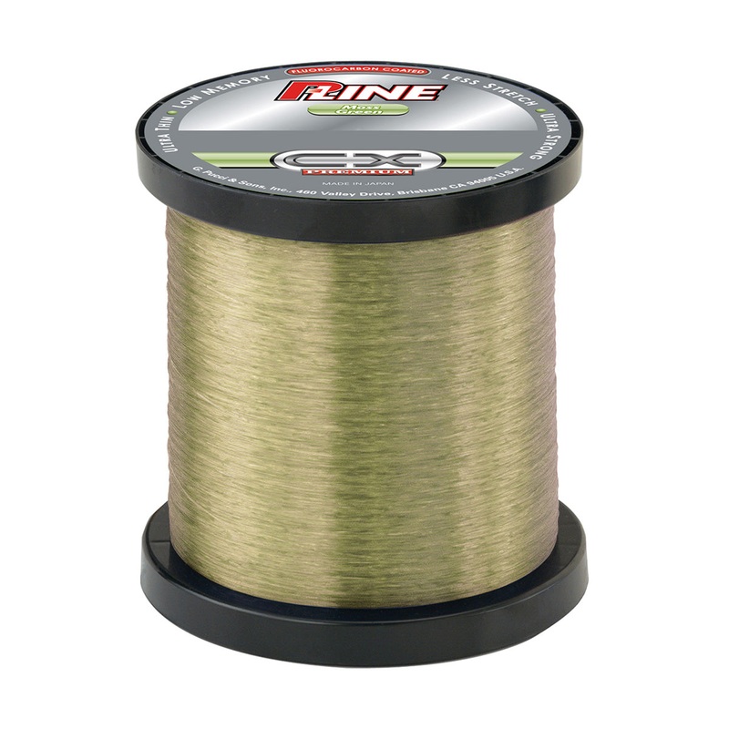 P-Line CX Premium Coated Fluoro 3000 Yard Moss Green Moss Green 4 LB