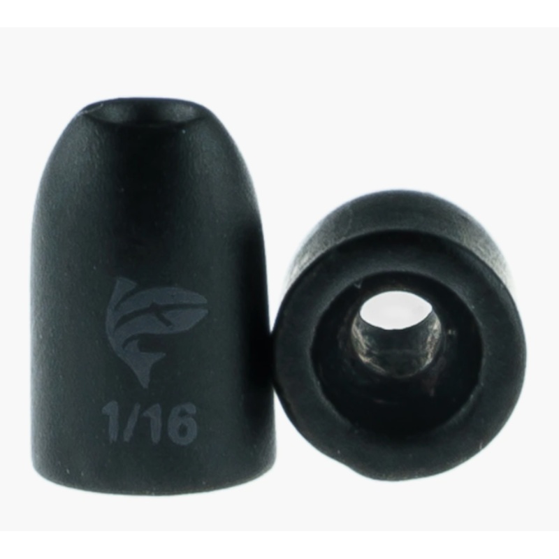 Freedom Tungsten Bullet Weights 1/16 oz Black