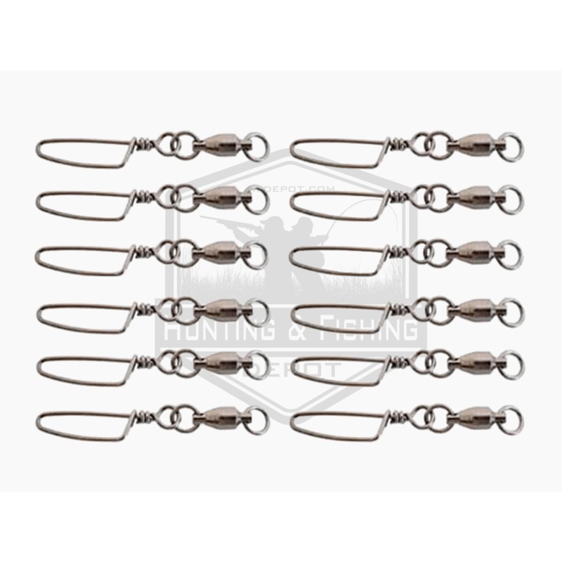 Heavy Duty Stainless Steel Ball Bearing Coastlock Snap Swivels #6 150lb 65mm 12-Pack