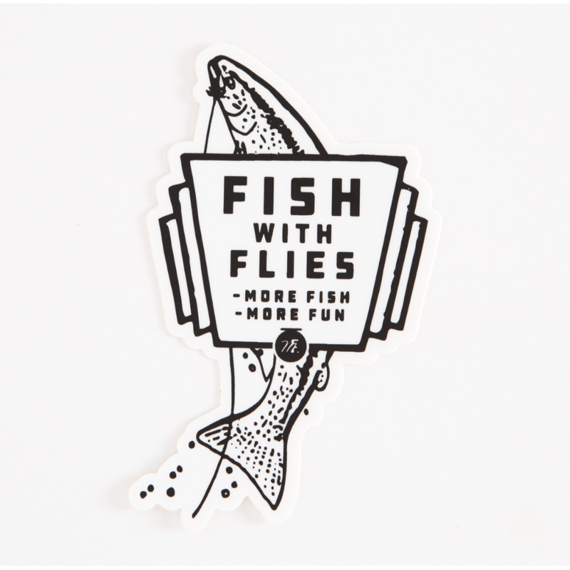 Musky Fool Fish With Flies Sticker Fish with Flies