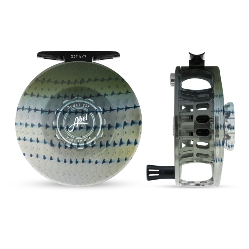 Abel SDF Fly Reel Solid – Striper – Striper Drag Knob 6/7 WT Black Handle 6/7 wt