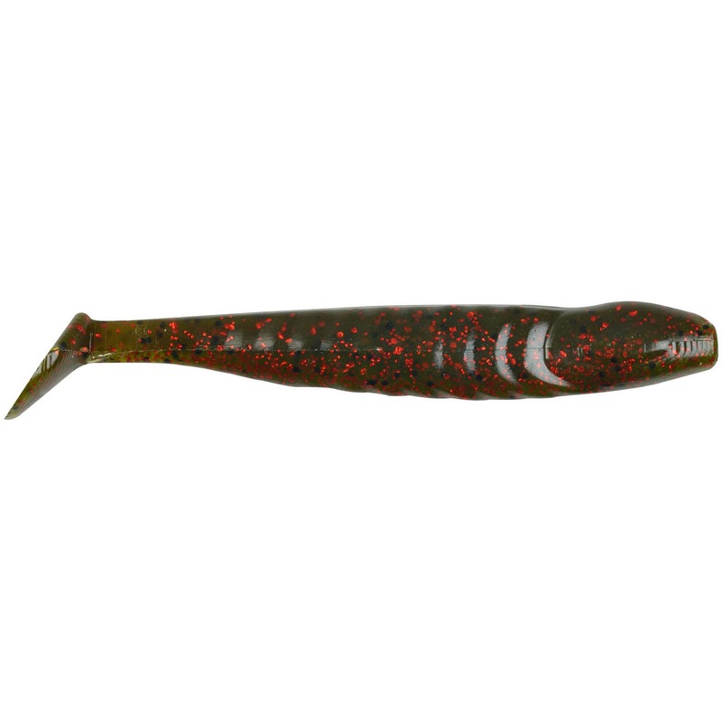 Berkley PowerBait Grass Pig Paddle Tail Swimbait Green Pumpkin/Watermelon 5 inch