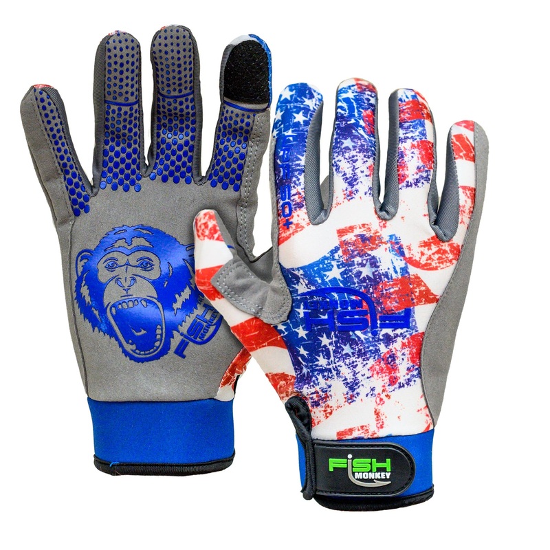 Fish Monkey Free Style Custom Fit Gloves Americana Medium