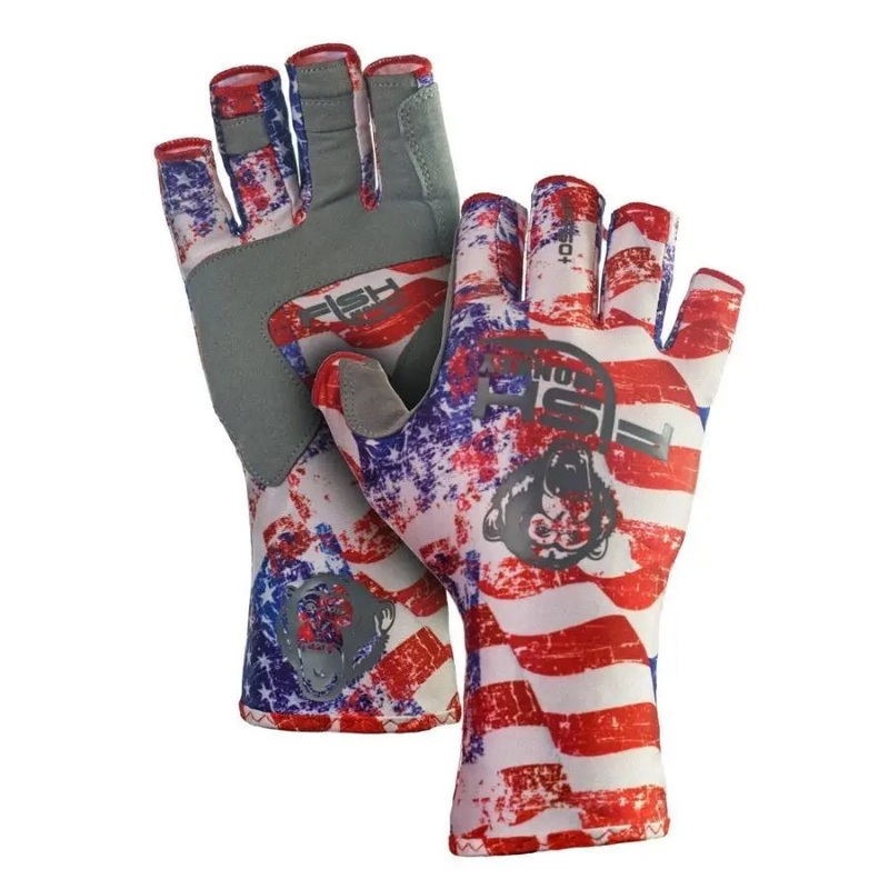 FISH MONKEY HALF FINGER GUIDE GLOVES AMERICA M