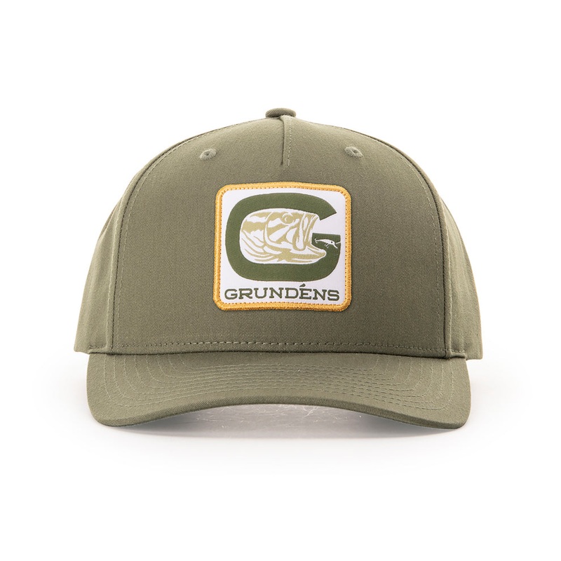 Grundens G Bass Trucker Hat Army Olive