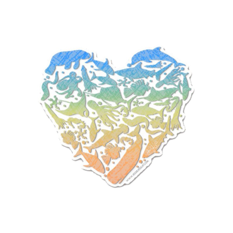 JESSIE JESSUP STICKERS SEA HEART
