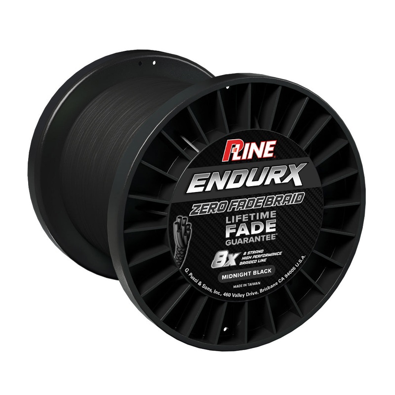 P-Line EndurX Braid 2500 Yard Bulk Spool Midnight Black Midnight Black 10 lb