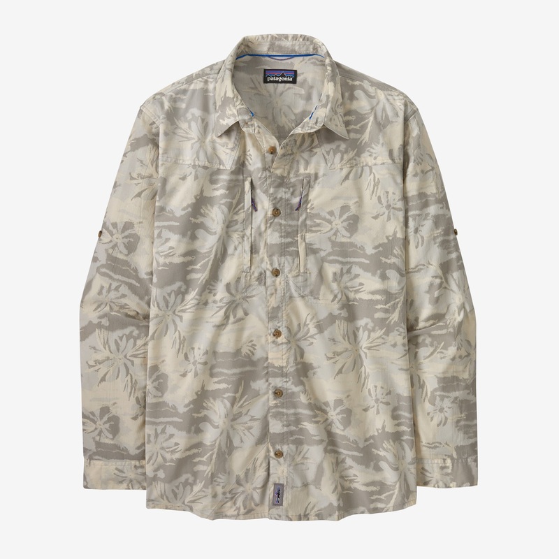 Patagonia – Men’s Long-Sleeved Sun Stretch Shirt Cliffs and Waves: Natural M