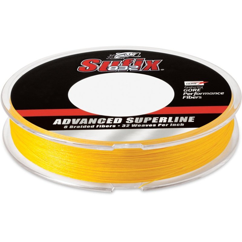 Sufix 832 Advanced Superline High-Vis Yellow Braided Line – 300 Yard Filler Spool High-Vis Yellow 6 lb test – 300 yards