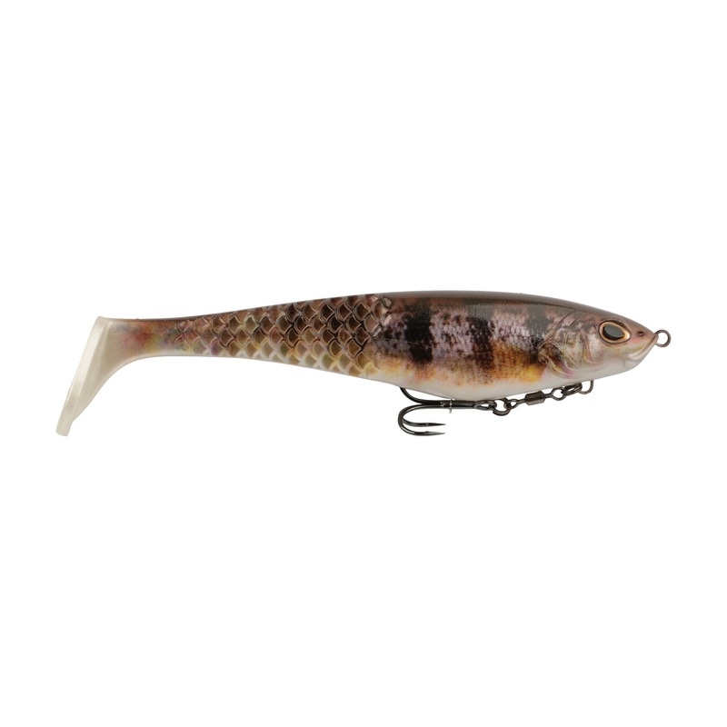Berkley PowerBait CullShad Green Pumpkin Pearl White 8 in