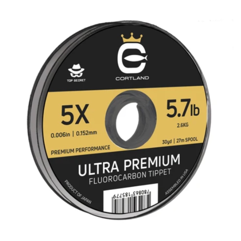 Cortland Ultra Premium Fluorocarbon Tippet 30yd – Top Secret 0X