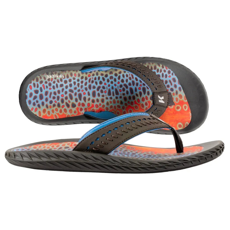 Korkers Fish Flip | Brown Trout 8 Black / Olive