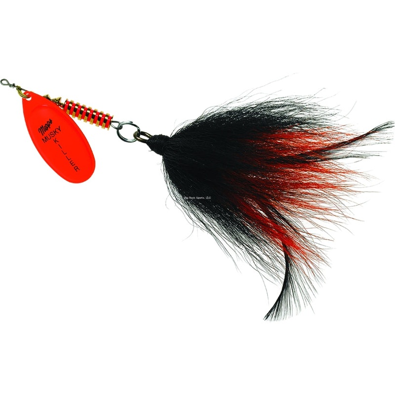 Mepps Musky Killer In-Line Spinner Bucktail Hot Orange/Black Orange