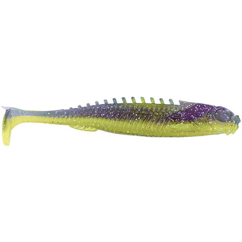 Northland Tackle Eye-Candy Paddle Shad – 5 Pack Black 3.5 inch