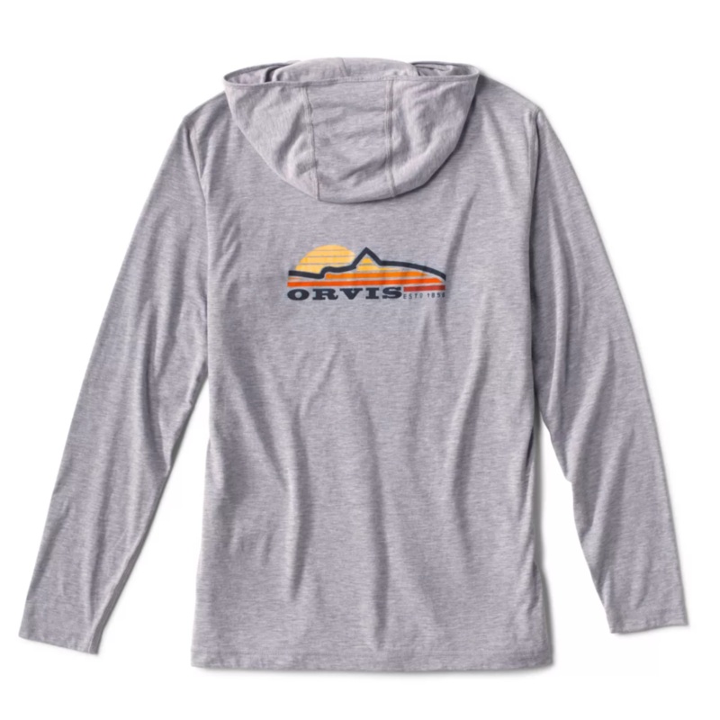 Orvis Logo drirelease Hoodie – Light Grey Kelly Small