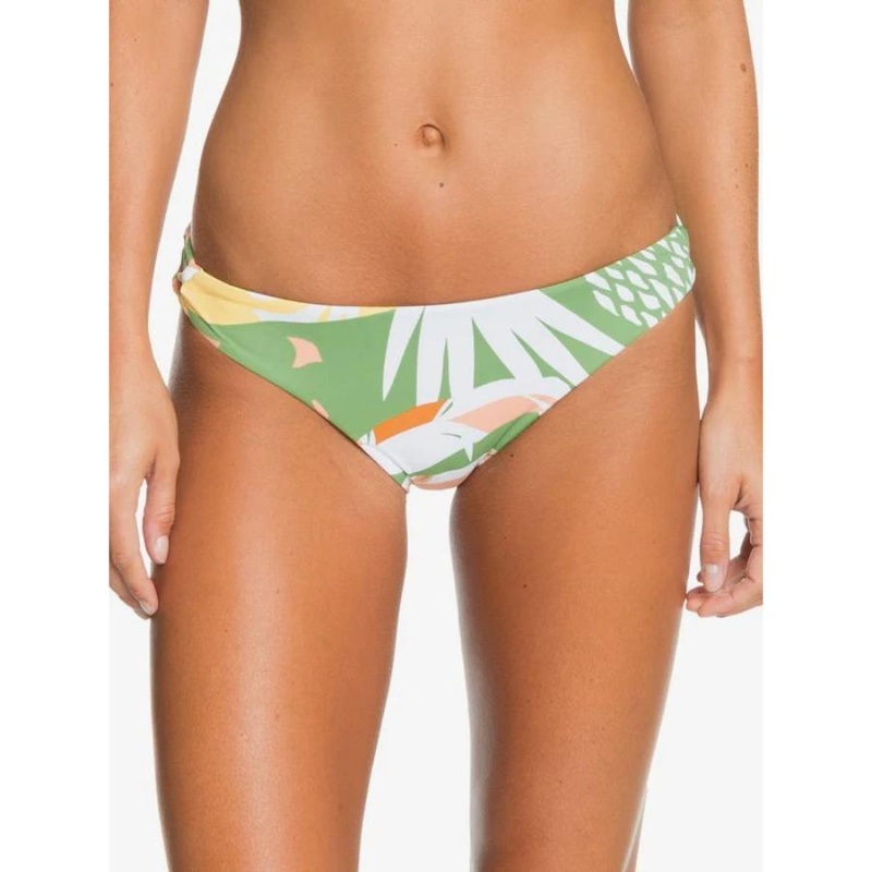 ROXY WILDFLOWERS REVERSIBLE BIKINI BOTTOM TURF GREEN UNDERTONE XL