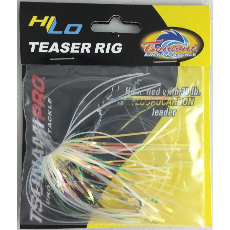 Tsunami Hi-Lo Holo Teaser Rigs Color: Chartreuse/Green