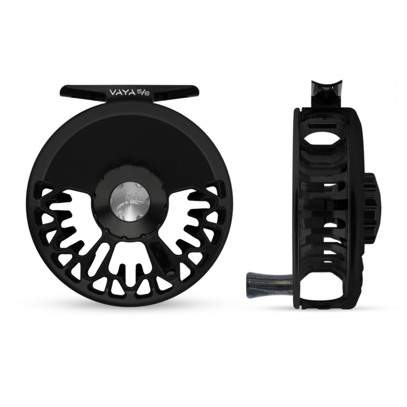 Abel Vaya Fly Reel – Basic Black – 5/6 WT with Ebony Handle 5/6 wt