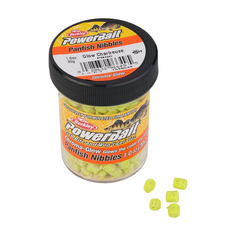 Berkley PowerBait Chroma-Glow Panfish Nibbles Glow Pink